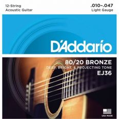 Струны для 12-ти струнной гитары D`Addario EJ36