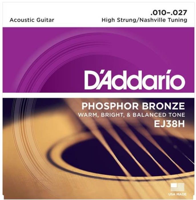 Комплект тонких струн (6 шт) для 12 струнной гитары D'Addario EJ38H