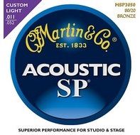 Струны для акустической гитары Martin MSP3050 80/20 Bronze Custom Light