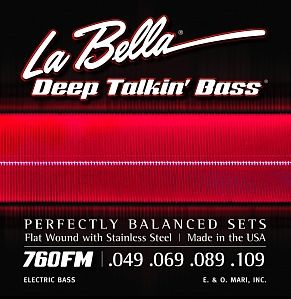  Комплект струн для 4-струнной бас-гитары La Bella 760FM 