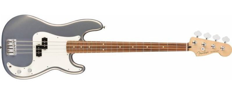 Бас-гитара Fender PLAYER PRECISION BASS® PAU FERRO FINGERBOARD SILVER