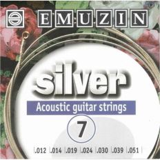 Струны для 7-струнной акустической гитары Emuzin Silver 7A222